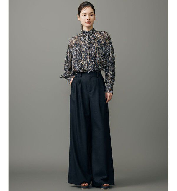 自由区「ペイズリープリントボウタイ ブラウス」|シャツ・ブラウス|