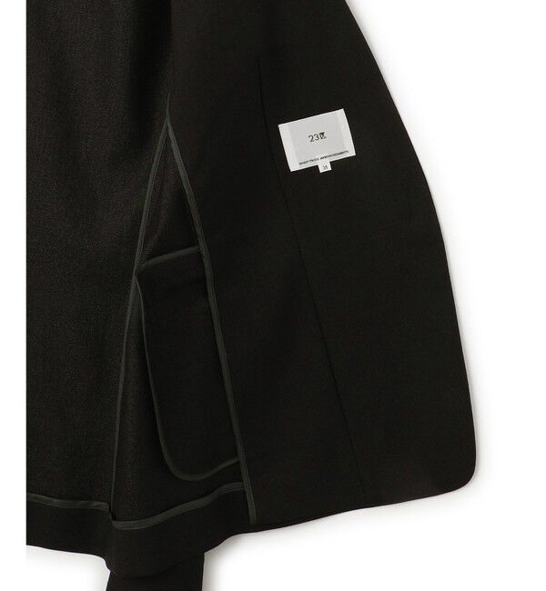 23区「【洗える/セットアップ対応】アイアスマットストレッチ ノーカラー ジャケット」|ノーカラージャケット|