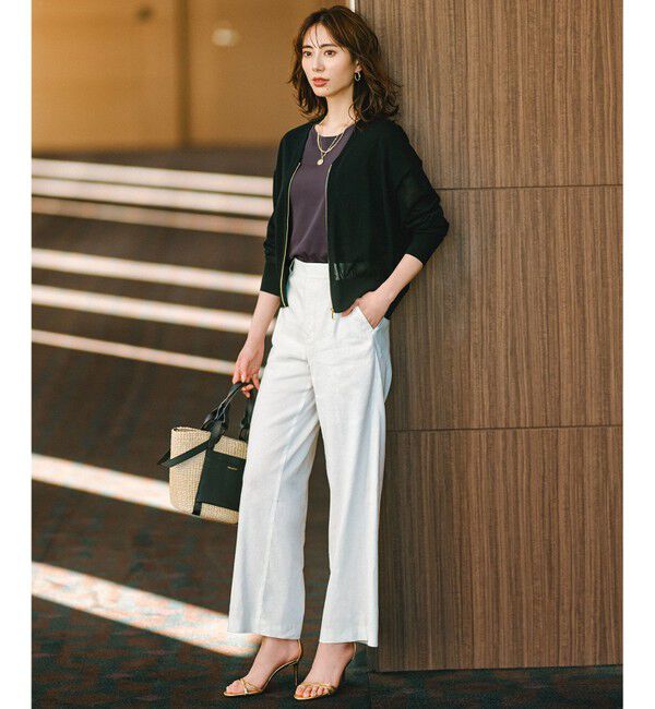 23区「【CLASSY.6月号掲載/洗える】リネンレーヨンストレッチ ワイドパンツ」|その他|