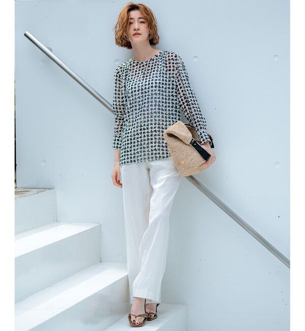 23区「【CLASSY.6月号掲載/洗える】リネンレーヨンストレッチ ワイドパンツ」|その他|