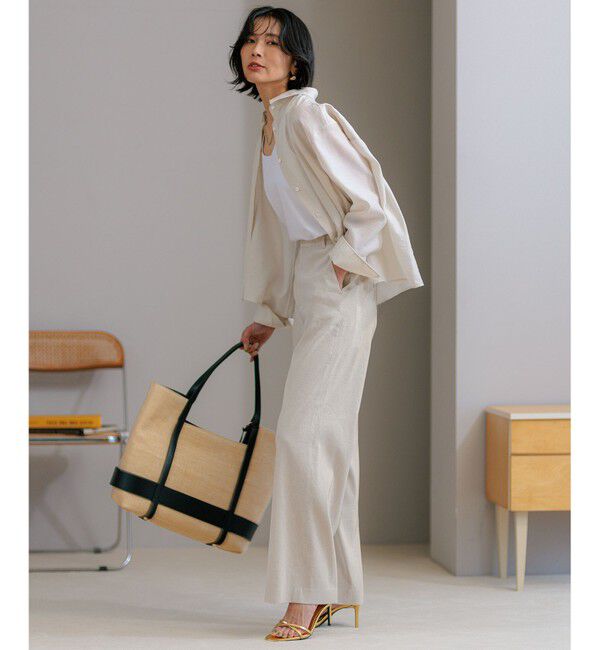 23区「【CLASSY.6月号掲載/洗える】リネンレーヨンストレッチ ワイドパンツ」|その他|