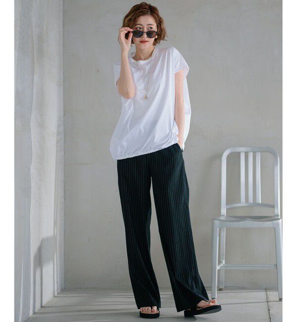 23区「【CLASSY.6月号掲載/洗える】リネンレーヨンストレッチ ワイドパンツ」|その他|