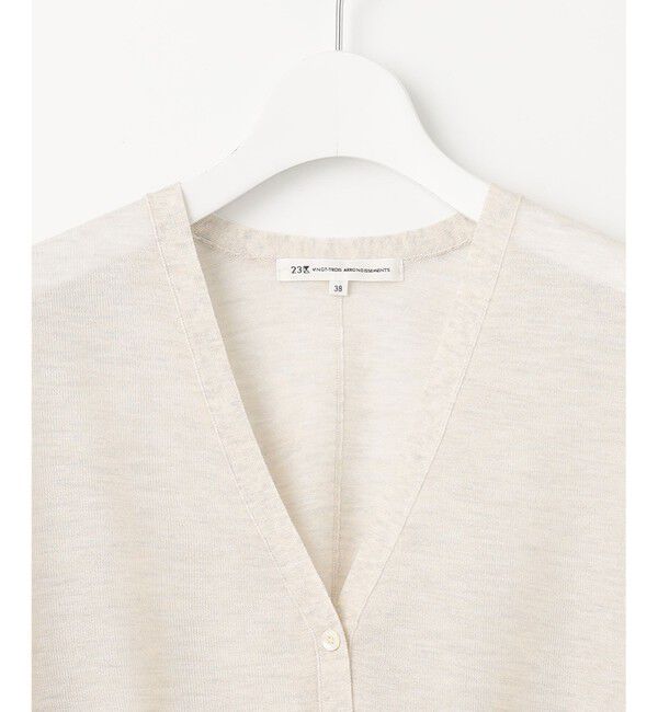 23区「【新色追加】シャイニーシアー ニット カーディガン」|カーディガン|