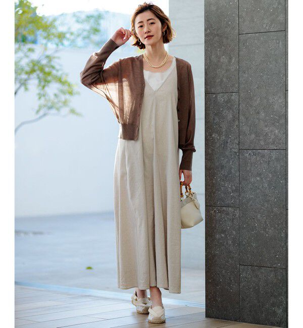 23区「【新色追加】シャイニーシアー ニット カーディガン」|カーディガン|