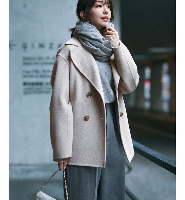 23区「ナチュラルストレッチサキソニー タック ワイドパンツ」|その他|