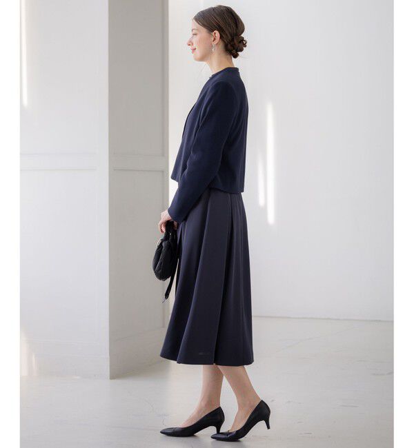 23区「【APPLAUDIR】クリアジョーゼット 3WAYコンパクトジャケット」|ノーカラージャケット|