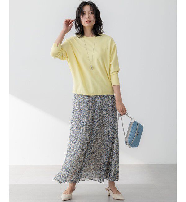 23区「【洗える】シアーヘリンボーンプリント プリーツ スカート」|スカート|