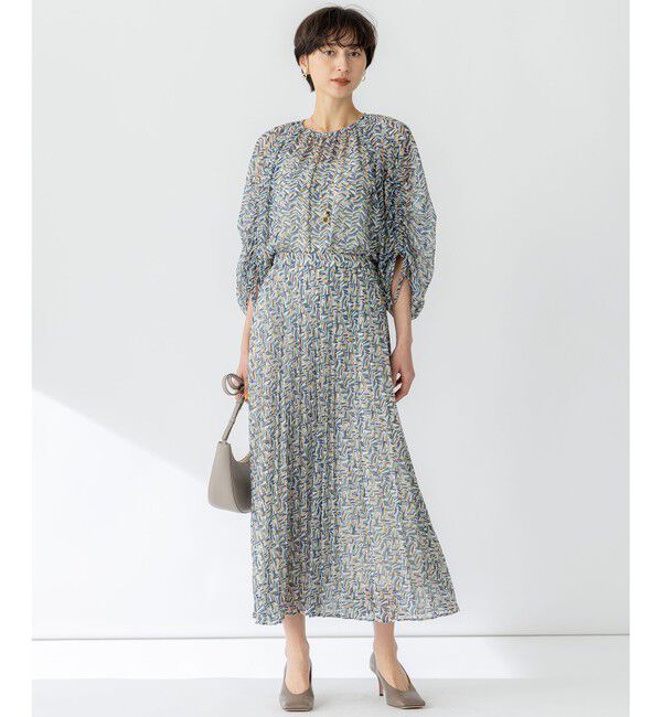 23区「【洗える】シアーヘリンボーンプリント プリーツ スカート」|スカート|