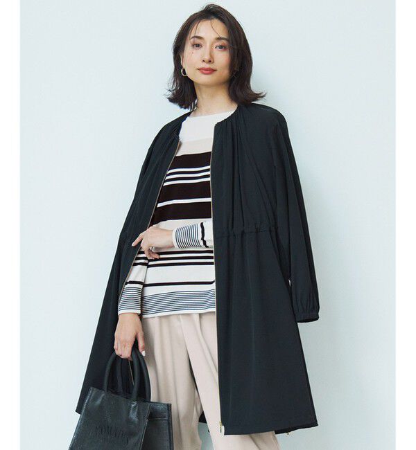 23区「【撥水加工】ナイロン2WAYストレッチ ロングアウター」|その他|ブラック系