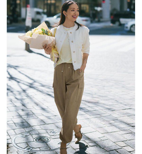 23区「【Oggi5月号掲載】サマーツイード ジャケット」|ノーカラージャケット|