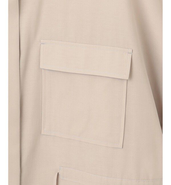 23区「【洗える】ライトシアーマットクロス ミリタリーディティール シャツ」|シャツ・ブラウス|