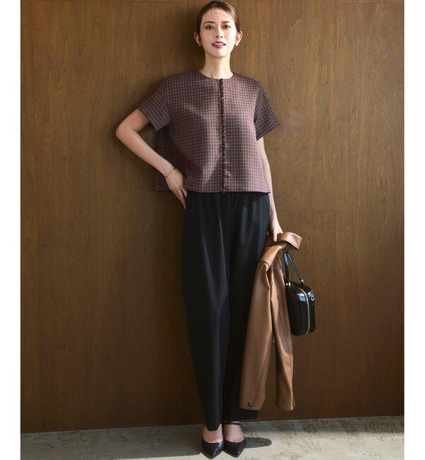 23区「【撥水加工/洗える】ドライ2WAYストレッチ ドロスト ワイド パンツ」|その他|