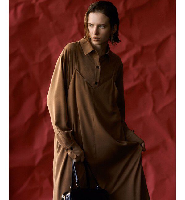 23区「【見上愛さん着用/Oggi10月号掲載/洗える】スエーディーサテン シャツ」|シャツ・ブラウス|