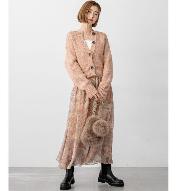 23区「【洗える】Erica クレープペイズリープリント スカート」|スカート|