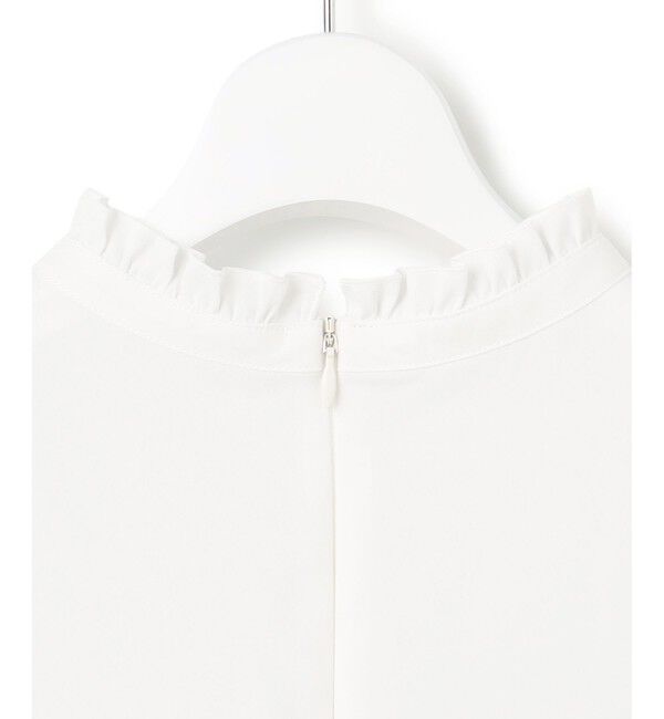 23区「【洗える】バックサテンアムンゼン フリルデザインシャツ」|シャツ・ブラウス|