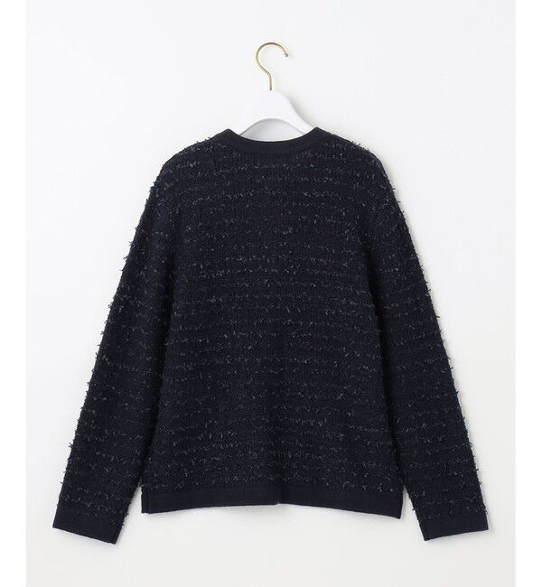 ANY SIS「【洗える】ノーカラーツイードニット カーディガン」|カーディガン|