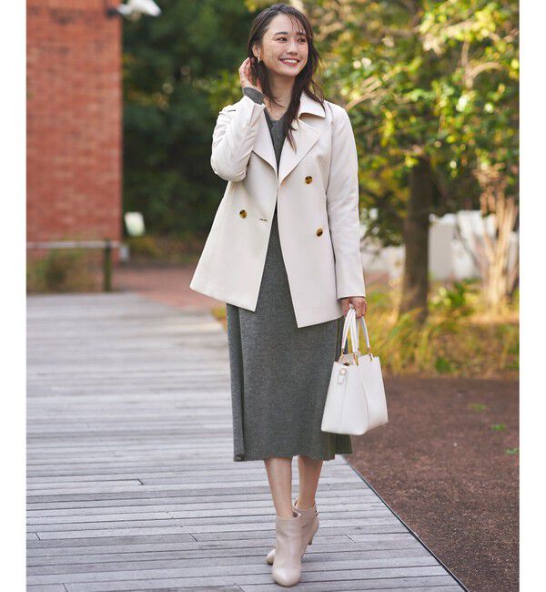 any SiS「【洗える】クロスレイヤードニット ワンピース」|ワンピース|