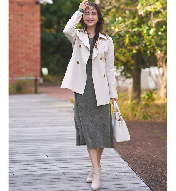 any SiS「【洗える】クロスレイヤードニット ワンピース」|ワンピース|