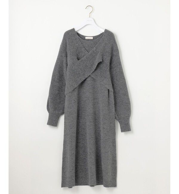 any SiS「【洗える】クロスレイヤードニット ワンピース」|ワンピース|