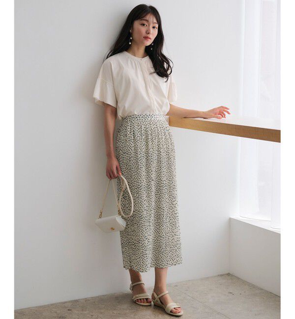 any SiS「【洗える】ナロー プリーツスカート」|スカート|アイボリー系3