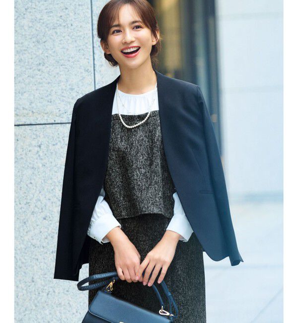 any SiS「【洗える】ツイードコンビ ワンピース」|ワンピース|