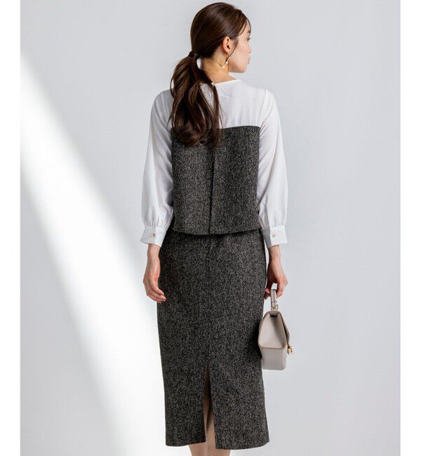 any SiS「【洗える】ツイードコンビ ワンピース」|ワンピース|