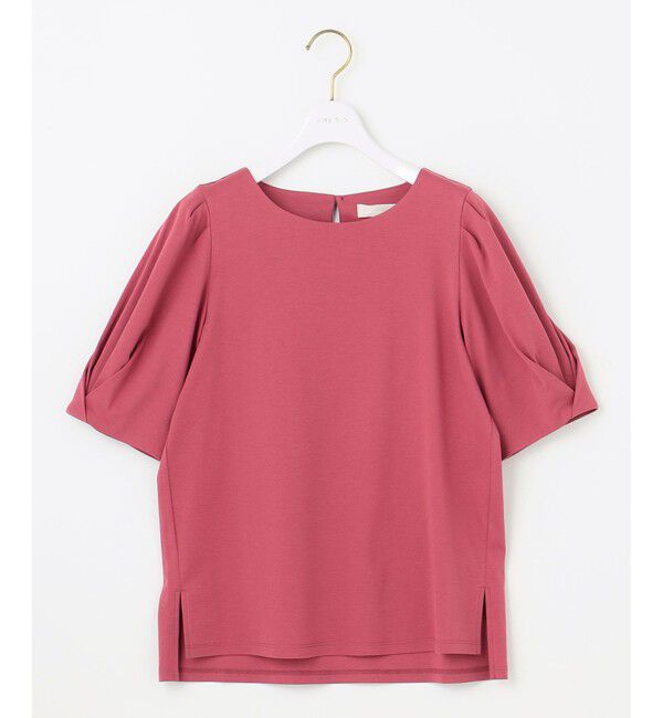 ANY SIS「【撥水・汗ジミ防止・UVケア・洗える】スーピマスムース 袖タック Tシャツ」|Tシャツ・カットソー|