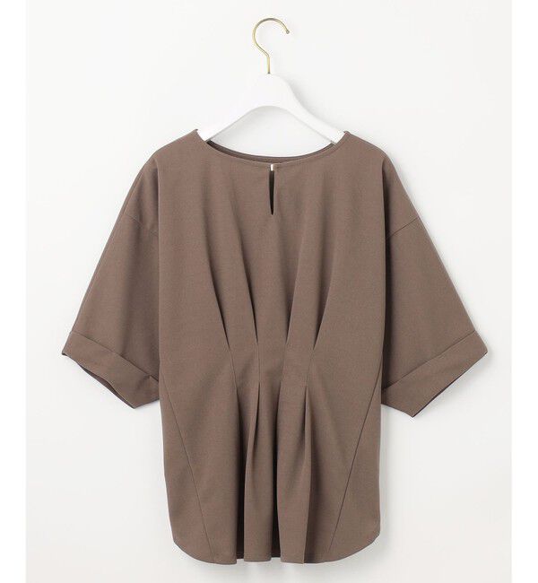 ANY SIS「【前後着用・UVケア・洗える】2WAYジョーゼットジャージードルマン カットソー」|Tシャツ・カットソー|