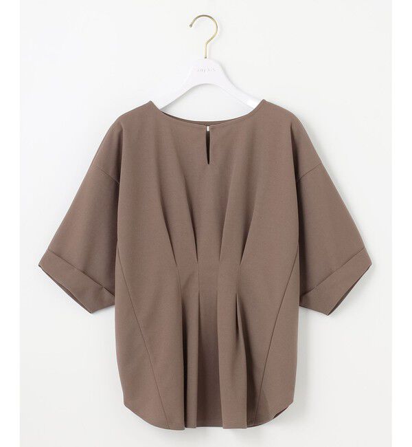 ANY SIS「【前後着用・UVケア・洗える】2WAYジョーゼットジャージードルマン カットソー」|Tシャツ・カットソー|