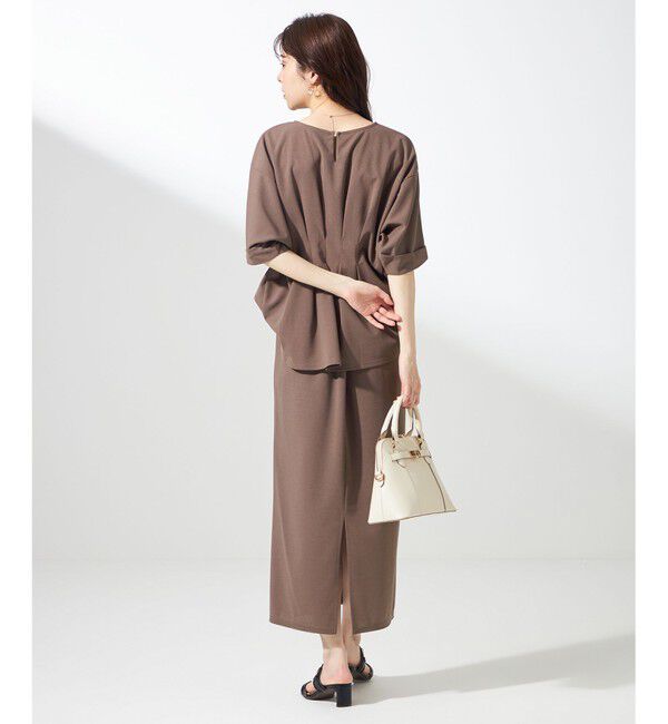 ANY SIS「【前後着用・UVケア・洗える】2WAYジョーゼットジャージードルマン カットソー」|Tシャツ・カットソー|