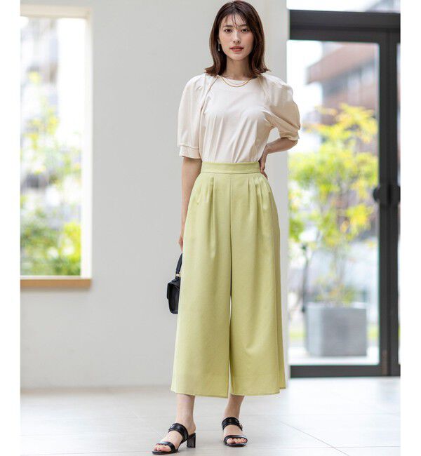 ANY SIS「【接触冷感・UVケア】着映えタックスリーブ カットソー」|Tシャツ・カットソー|