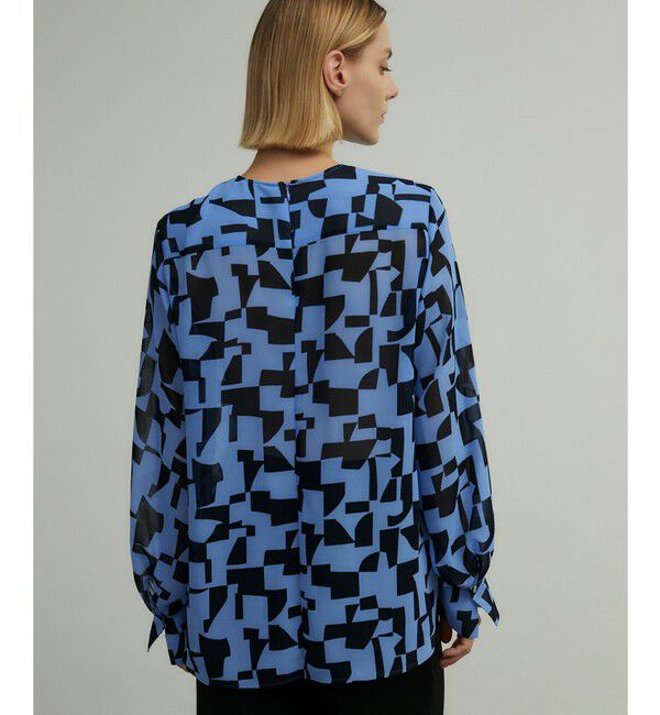 BEIGE,「LUCIE / ノーカラーブラウス」|シャツ・ブラウス|