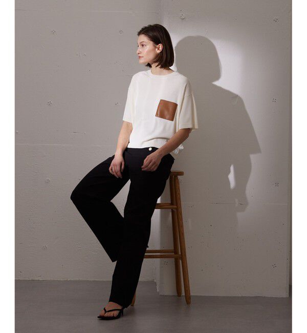 BEIGE,「【上代変更 WEBOFF本部移送済み】 NADIA / ニットTシャツ」|ニット・セーター|