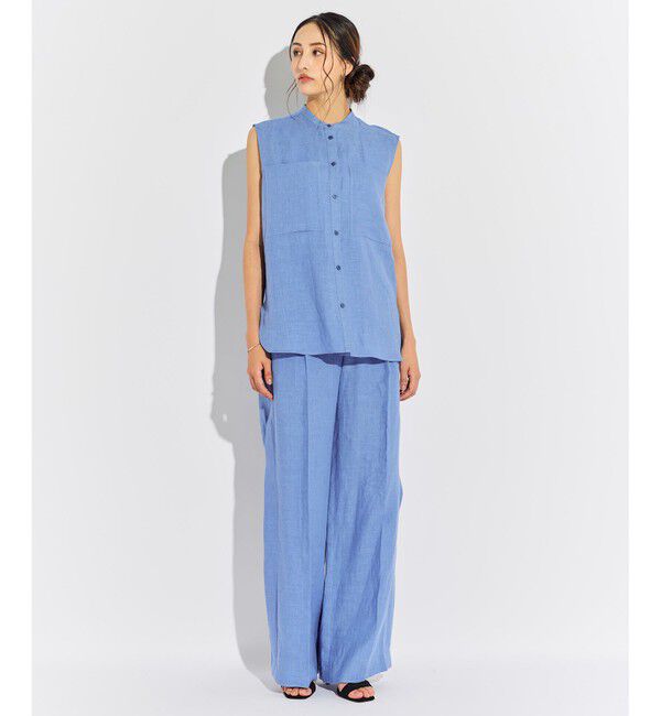 BEIGE,「BASILE / バンドカラーシャツ」|シャツ・ブラウス|