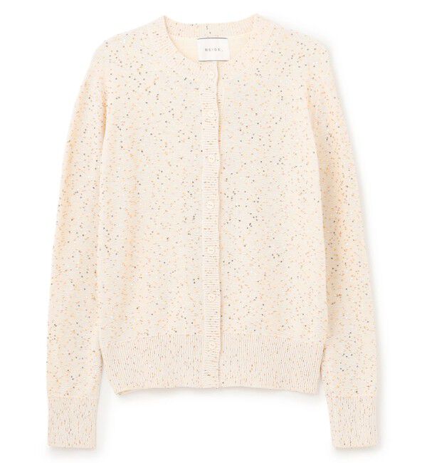 BEIGE,「【洗える】FENNEL / コットンスパンコールカーディガン」|カーディガン|