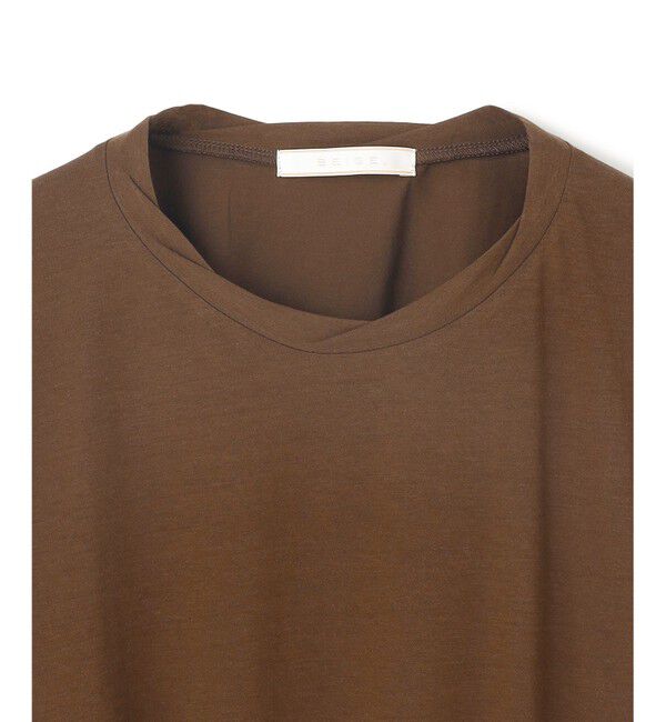 BEIGE,「【BEIGE,ecru/WEB限定・洗える】FINE DRY TOUCH / ねじりデザインコットンクルーネックTシャツ」|Tシャツ・カットソー|
