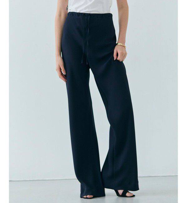 BEIGE,「【洗える】FLEUR / ウエストゴムイージーワイドパンツ」|その他|Navy