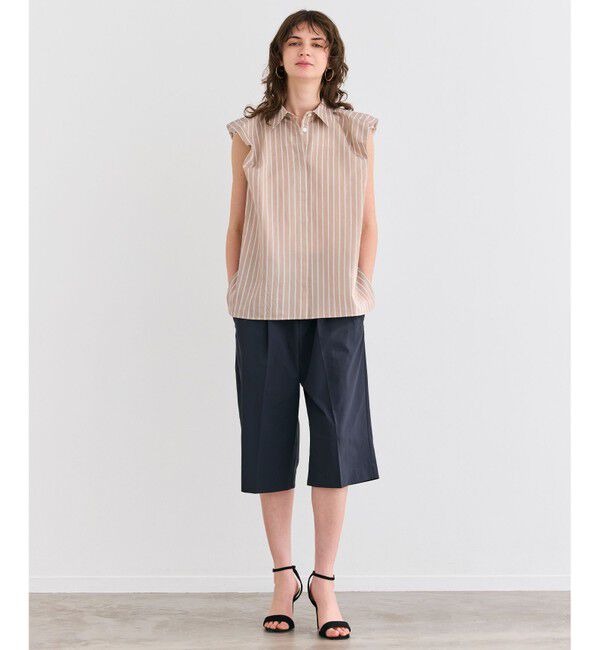 BEIGE,「【接触冷感/UVカット/洗える】YANN / ウエストゴムハーフタックパンツ」|その他|