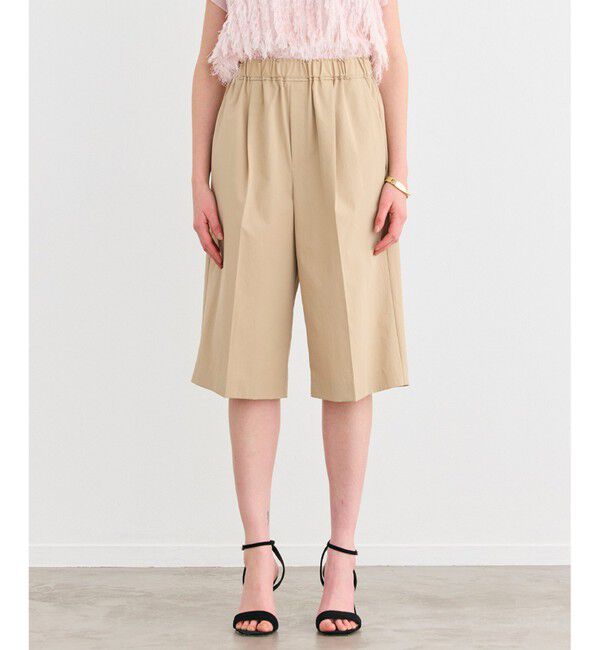 BEIGE,「【接触冷感/UVカット/洗える】YANN / ウエストゴムハーフタックパンツ」|その他|