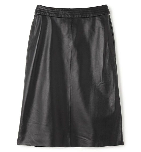 BEIGE,「【Precious 9月号掲載】CLYDE / ステッチベルトラムレザースカート」|スカート|