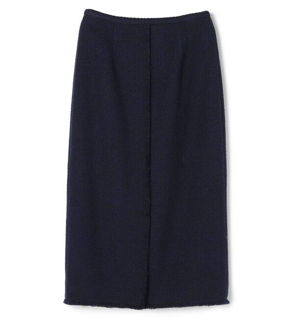 BEIGE,「MULLIN / ウールツイードフロントベントスカート」|スカート|