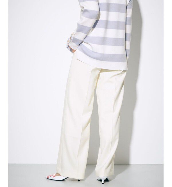 Grace Class「ウールストレッチセミワイドパンツ」|その他|ホワイト