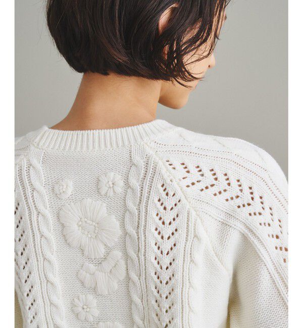  「フローラル刺繍トップ」|ニット・セーター|