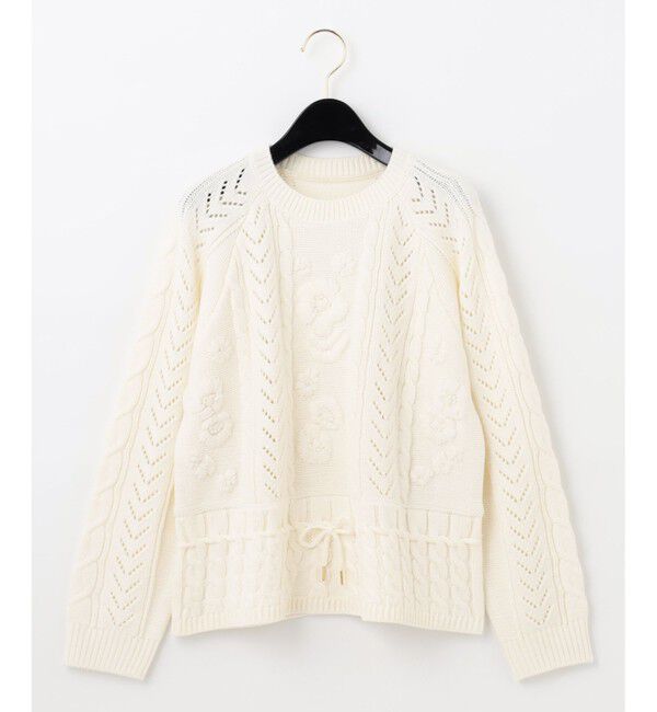  「フローラル刺繍トップ」|ニット・セーター|