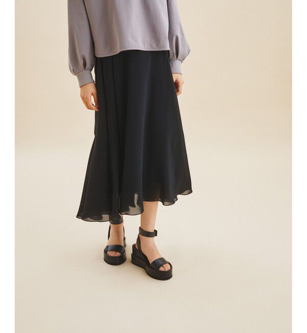Grace Class「シフォンフレアスカート」|スカート|ブラック