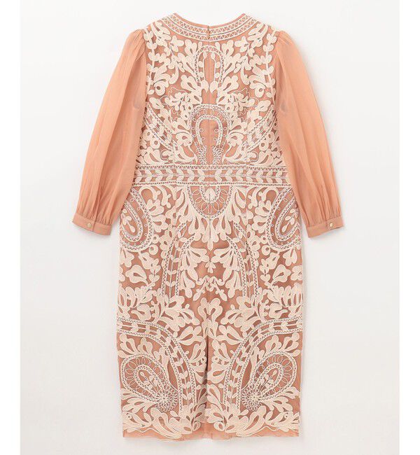 GRACE CONTINENTAL「オーガン袖コード刺繍ドレス」|ドレス|