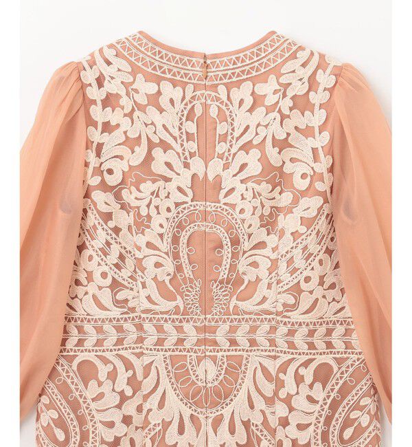 GRACE CONTINENTAL「オーガン袖コード刺繍ドレス」|ドレス|