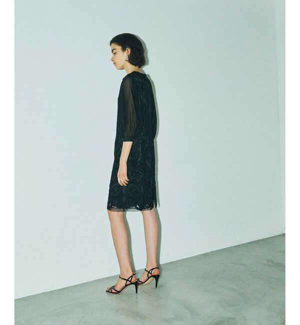 GRACE CONTINENTAL「オーガン袖コード刺繍ドレス」|ドレス|