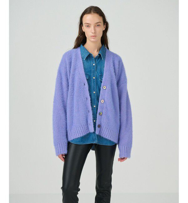 GRACE CONTINENTAL「フェザールーズニットカーディガン」|カーディガン|