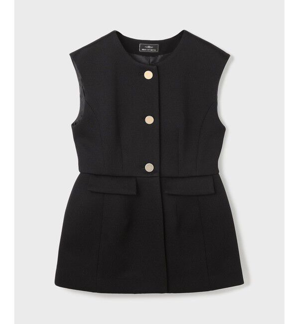  「ダンボールニットジレジャケット」|ノーカラージャケット|